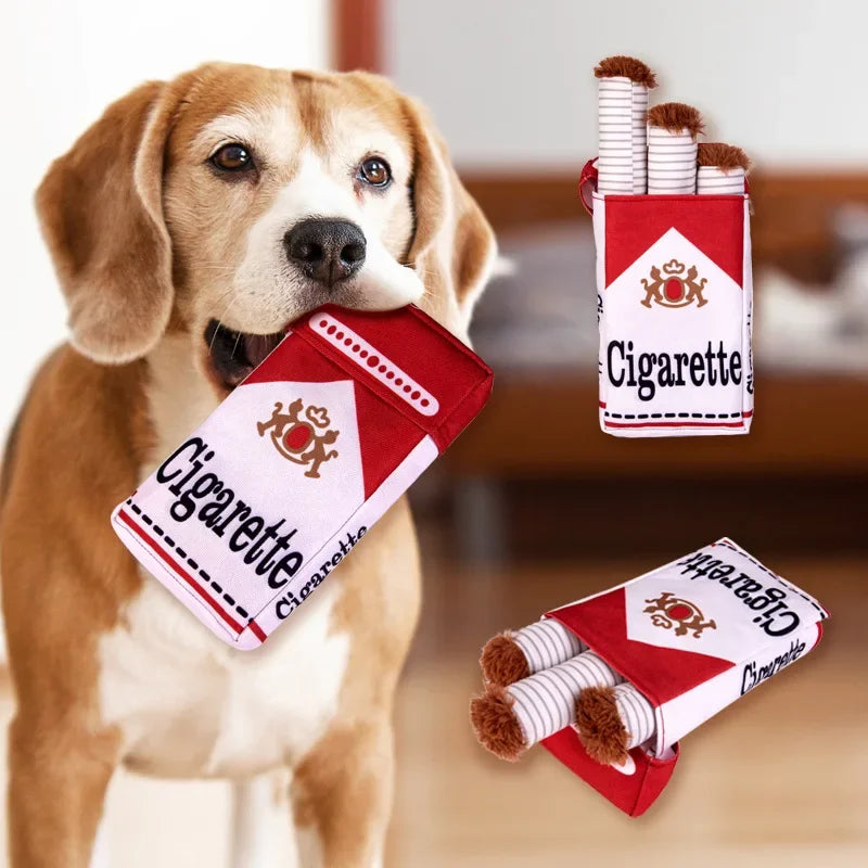 Funny Interactive Plush Dog Toys Creatives Cigarette Design Giggling Chewing Toy for Dog the Perfect Pet Gift for Plays Dogs Toy